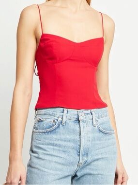NWT Kourt Cordelia Slim-Fit Red Spaghetti-Strap Camisole